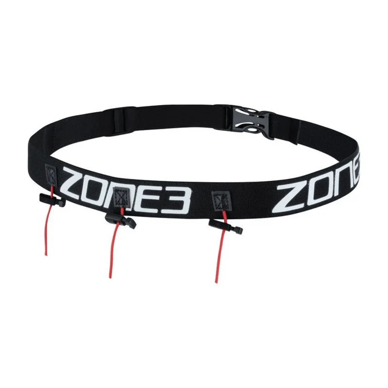 Zone3 Gel Loops Race Belt - Black/Red/White