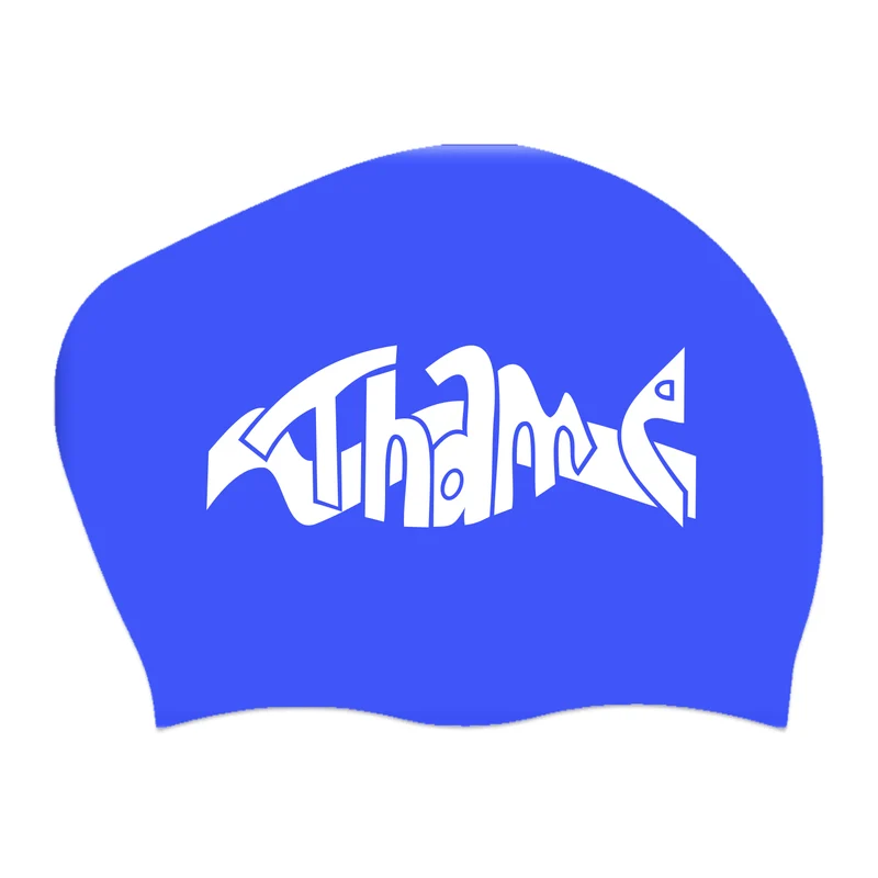 Thame Swimming Club Long Hair Silicone Suede Swimming Cap