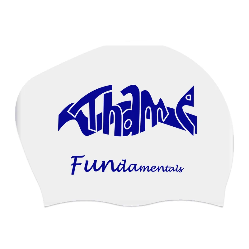 Thame Swimming Club Fundamentals Long Hair Silicone Suede Swimming Cap