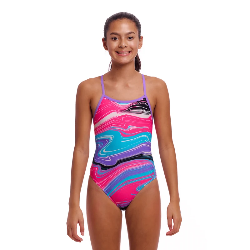 Funkita Sweetest Swirl Single Strap Girls Swimsuit