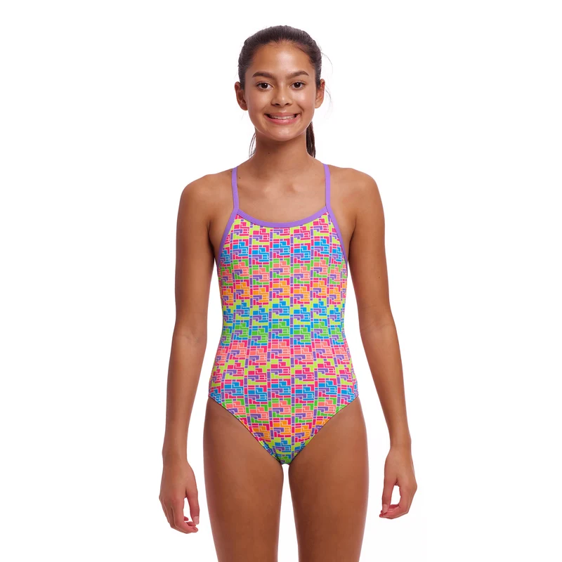 Funkita Jig Jag Single Strap Girls Swimsuit