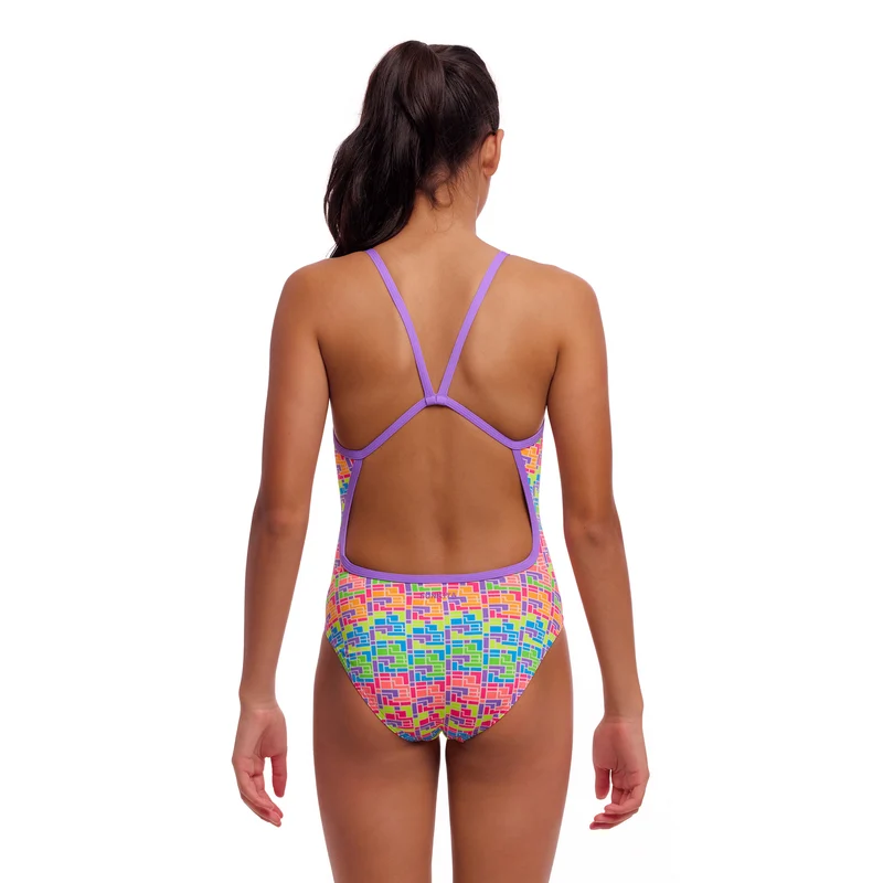 Funkita Jig Jag Single Strap Girls Swimsuit