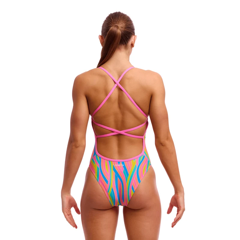 Funkita Swirly Straws Strapped In Ladies Swimsuit