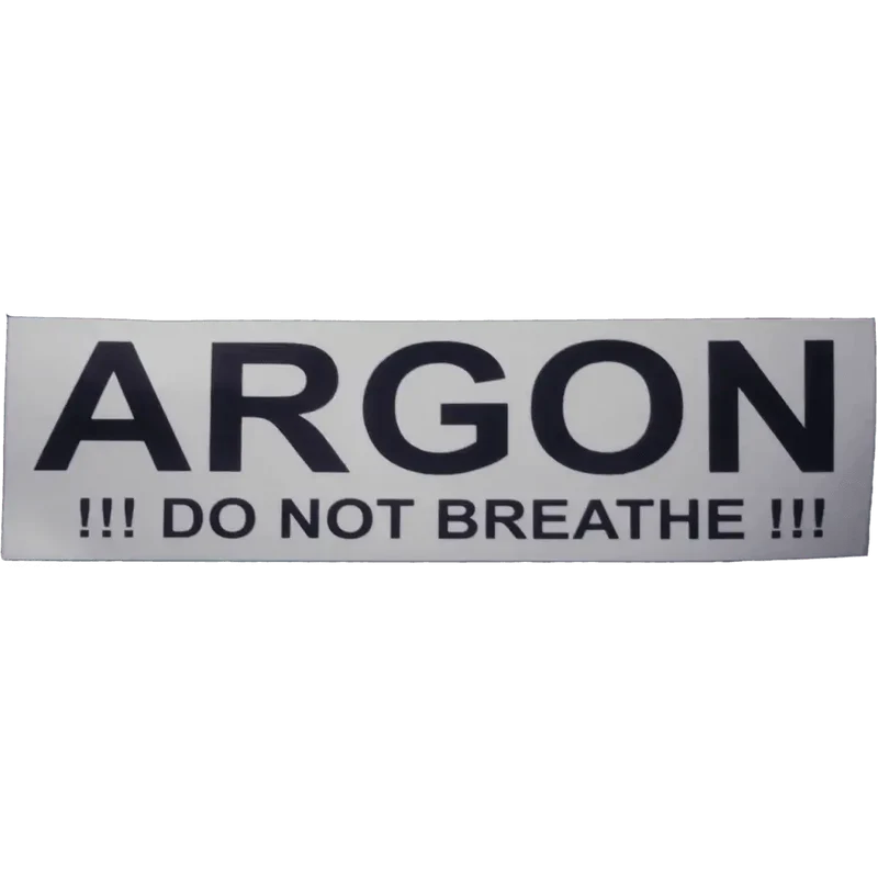 Sticker ARGON (17x5 cm) white/black 16,5cm x 4,5cm