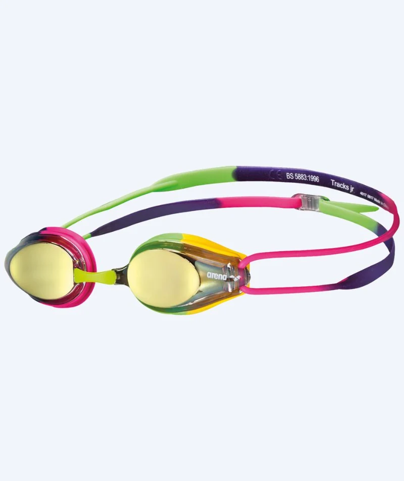 Arena Wettkampf Schwimmbrille für Kinder (6-12) - Tracks Mirror - Hellrosa/Lila