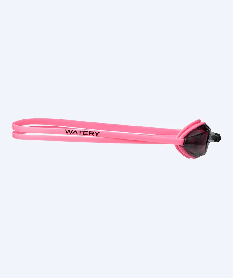 Watery Schwimmbrille für Kinder - Catch - Rosa (Smoke Scheiben)