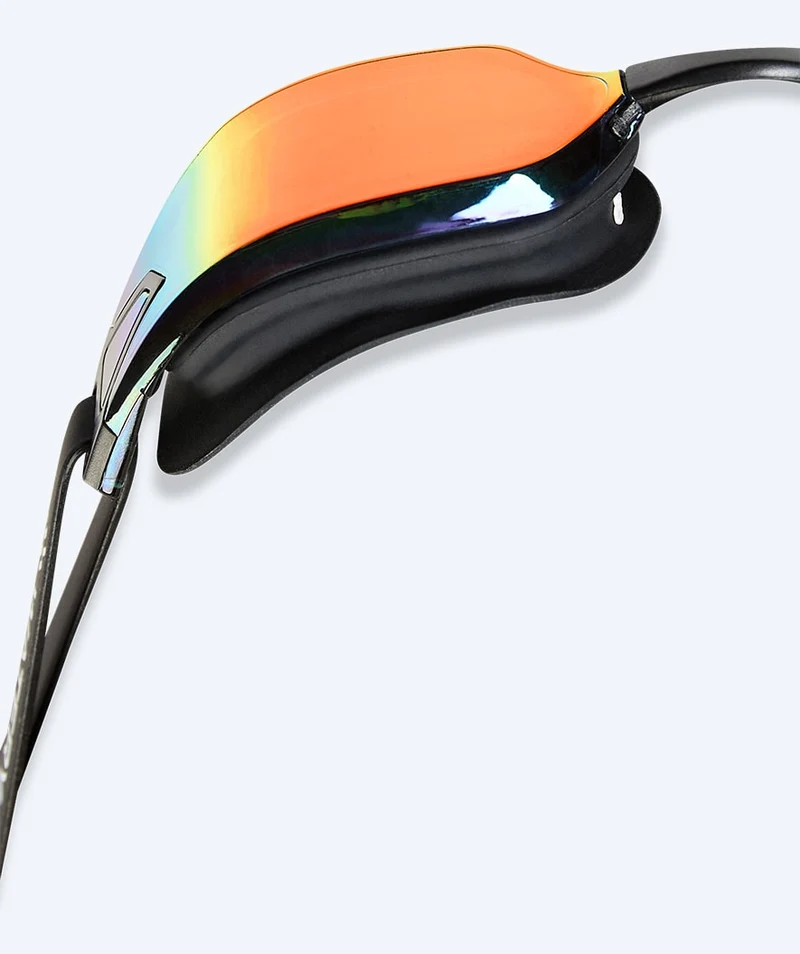 Watery Wettkampf Schwimmbrille für Kinder - Power Lane - Schwarz/Gold