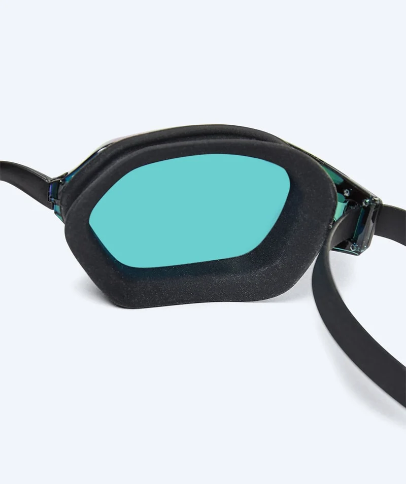 Watery Wettkampf Schwimmbrille für Kinder - Power Lane - Schwarz/Gold