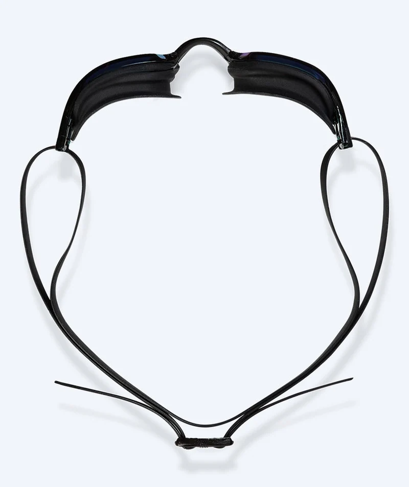 Watery Wettkampf Schwimmbrille für Kinder - Power Lane - Schwarz/Silber