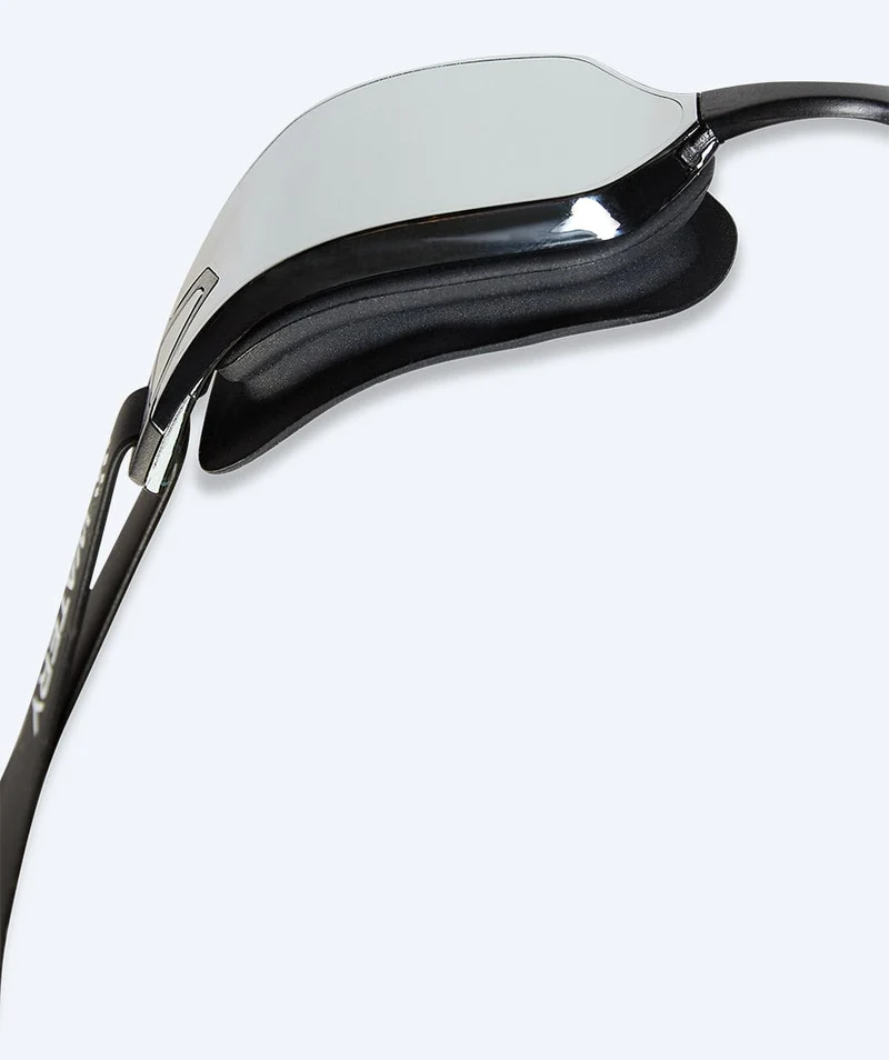 Watery Wettkampf Schwimmbrille für Kinder - Power Lane - Schwarz/Silber