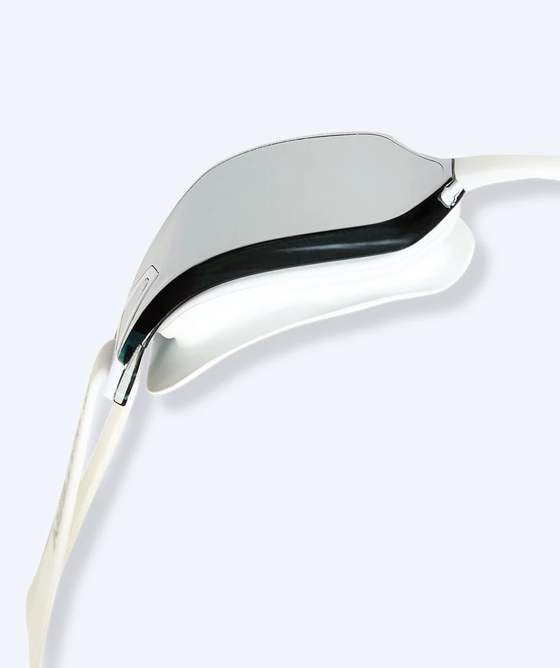 Watery Wettkampf Schwimmbrille für Kinder - Power Lane - Weiß/Silber