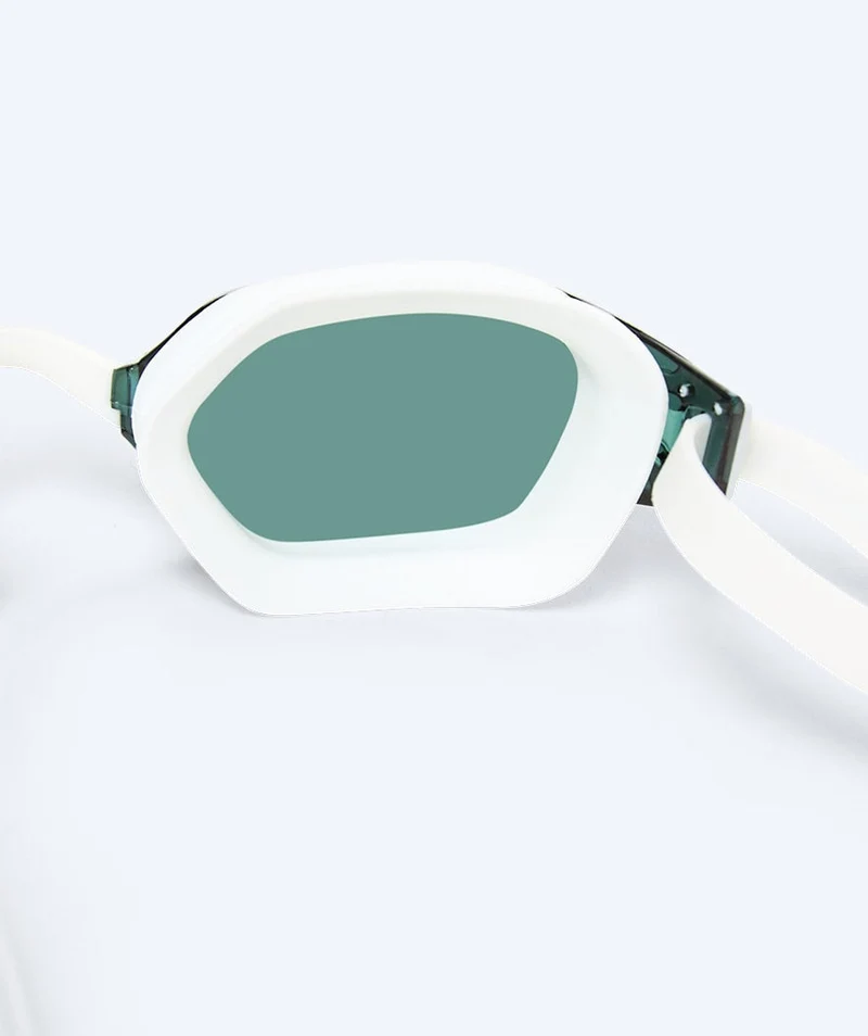 Watery Wettkampf Schwimmbrille für Kinder - Power Lane - Weiß/Silber