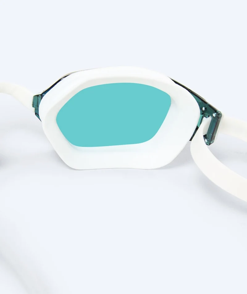 Watery Wettkampf Schwimmbrille für Kinder - Power Lane - Weiß/Gold