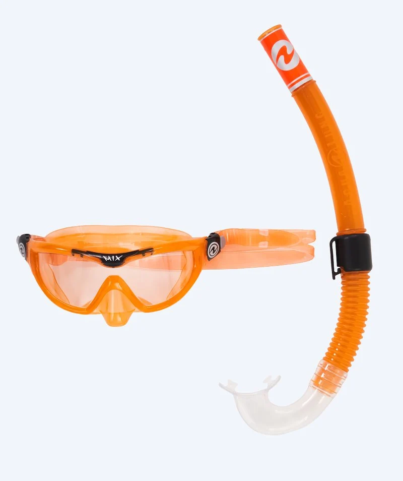 Aqualung Combo Schnorchelset für Kinder (4-8) - Combo Mix - Orange/Schwarz
