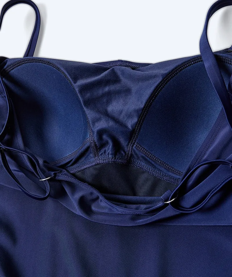 Watery Badeanzug mit Rock für Damen - Lana - Dunkelblau