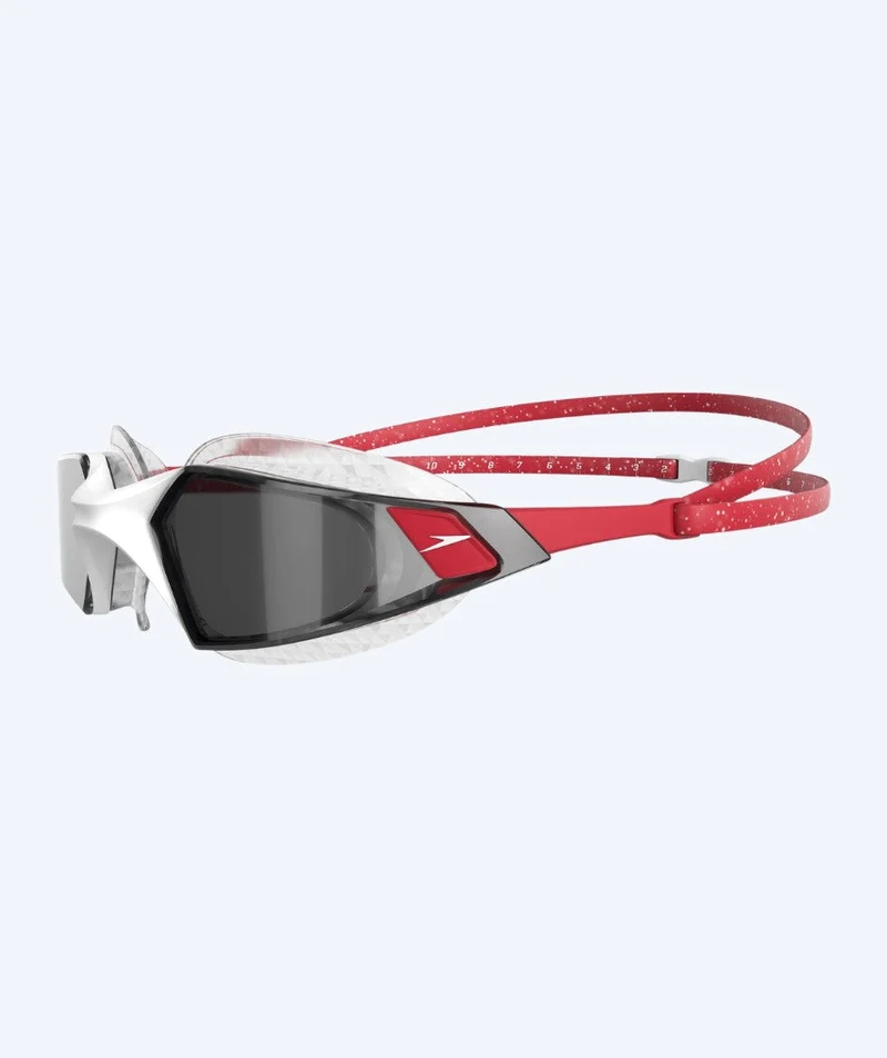 Speedo Freiwasser Schwimmbrille - AquaPulse Pro - Rot/Weiß