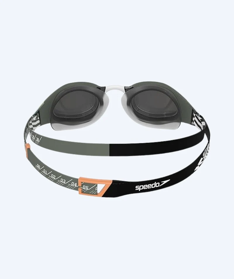 Speedo Elite Schwimmbrillen - Fastskin Hyper Elite Mirror - Schwarz/Grün (Gold Scheiben)