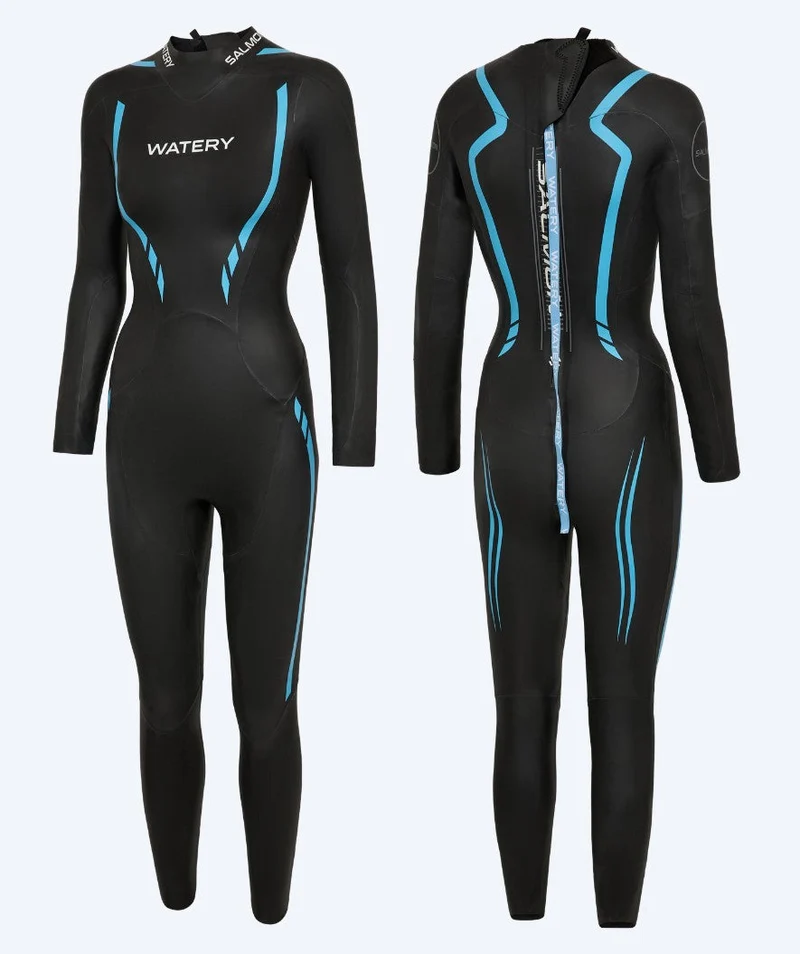Watery Neoprenanzug für Damen - Salmon Glide - Schwarz/Blau