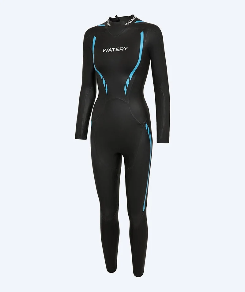Watery Neoprenanzug für Damen - Salmon Glide - Schwarz/Blau