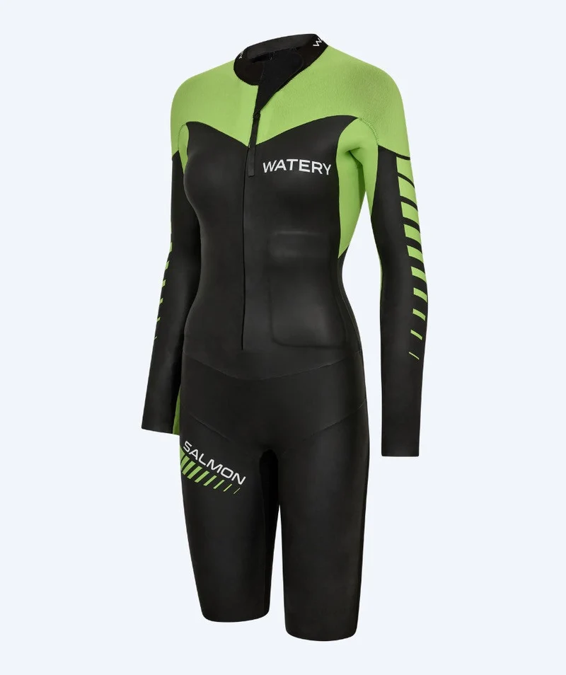 Watery Neoprenanzug für Damen - Salmon Swimrun - Schwarz/Grün