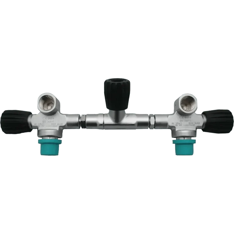 DIRZONE Manifold complete 204mm 300bar matt chrome M25x2 2xG5/8 300bar 215mm