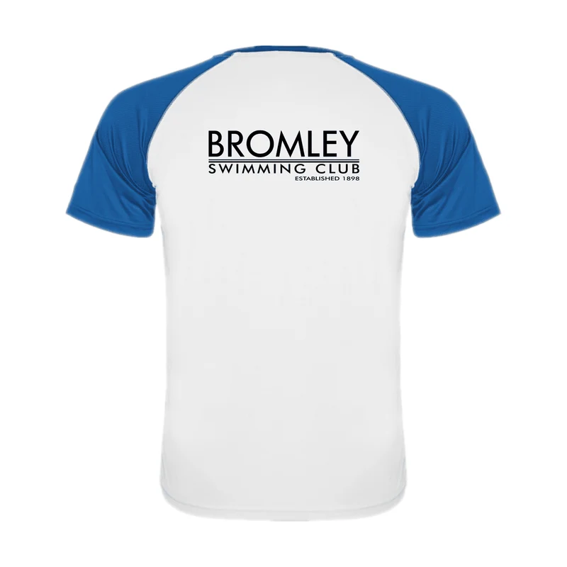 Bromley Swimming Club Team T-Shirt - White/Royal