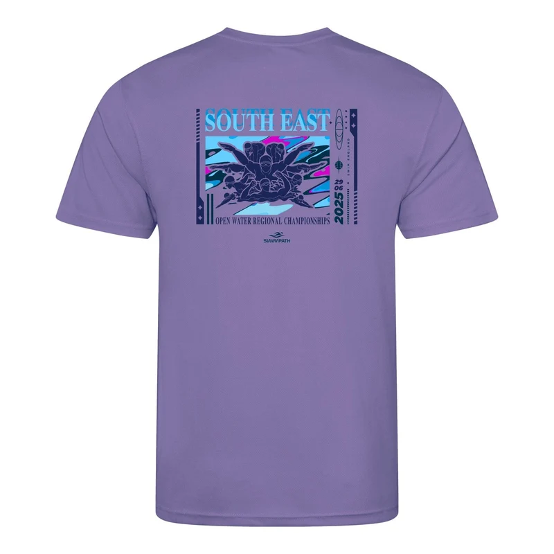 Swim England South East Open Water Regional Championships 2025 T-Shirt - Digital Lavender