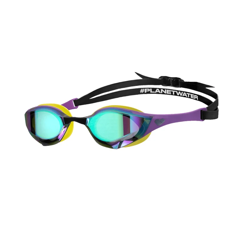 arena Cobra Edge Swipe Mirror Goggles - Emerald/Plum/Cyber Lime