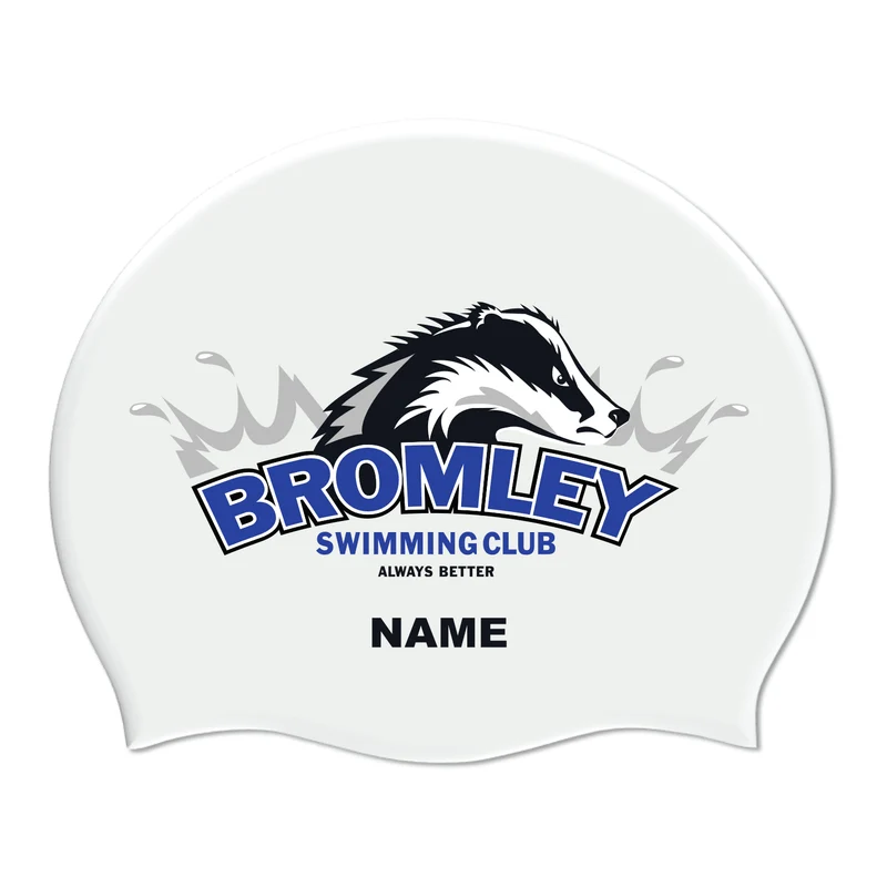 Bromley Swimming Club Named Silicone Suede Swimming Cap