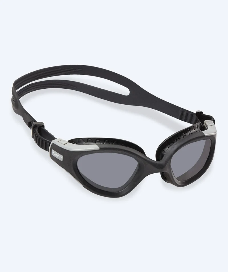 Watery Schwimmbrille für Freizeitschwimmer - Kelvin Active - Schwarz/Silber