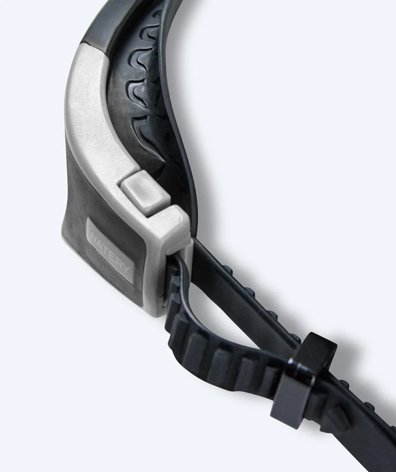 Watery Schwimmbrille für Freizeitschwimmer - Kelvin Active - Schwarz/Silber