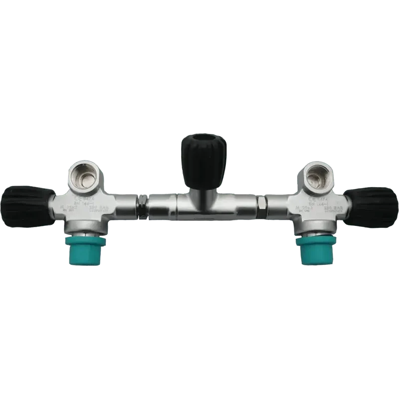 DIRZONE Manifold complete 204mm matt chrome M25x2 2xG5/8 232bar 215mm
