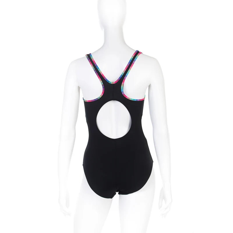 Aquarapid Womens Amic Body Shape Swimsuit - Black Multi CC