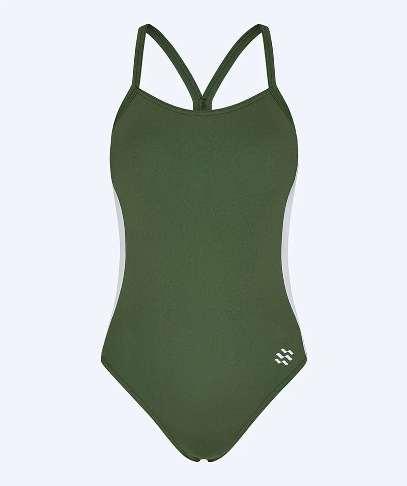 Watery Badeanzug für Damen - Sidestroke Solid - Forest Green
