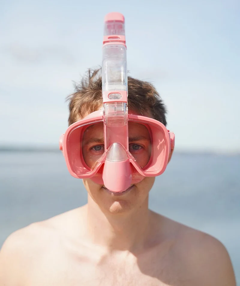 Watery Vollgesichtstauchmaske für Erwachsene - Pearl - Rosa