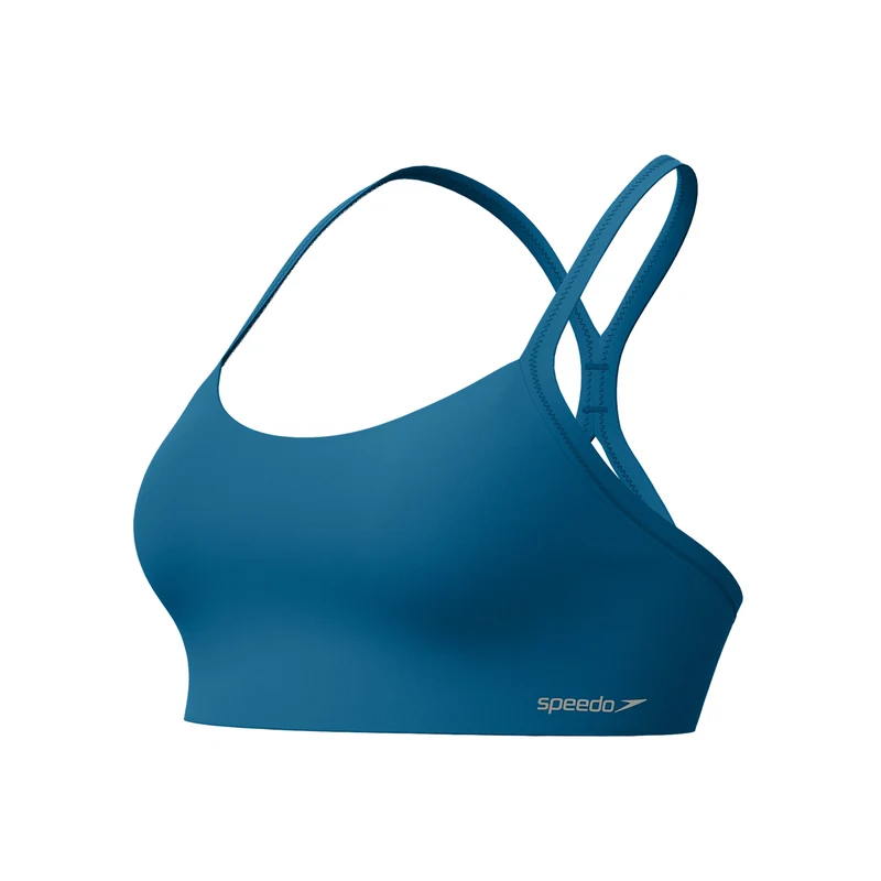 Speedo Women's Solid Racerback Bikini Top - Dark Teal