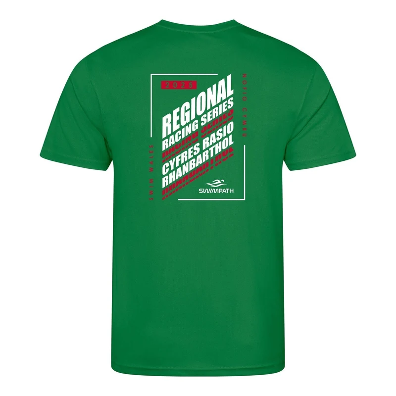 Swim Wales West Regional Racing Series 2025 T-Shirt - Kelly Green