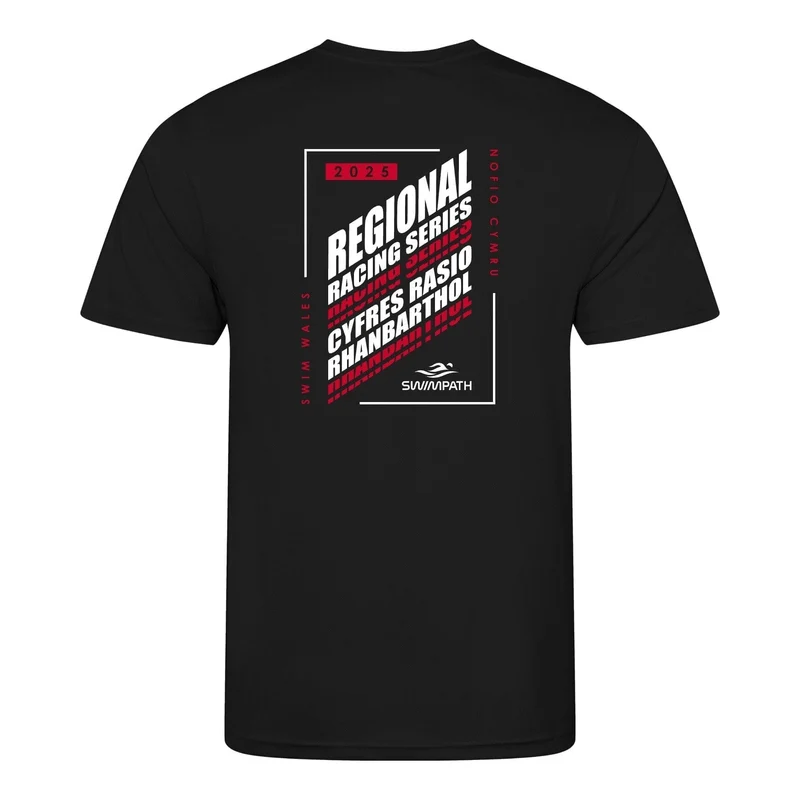 Swim Wales West Regional Racing Series 2025 T-Shirt - Jet Black