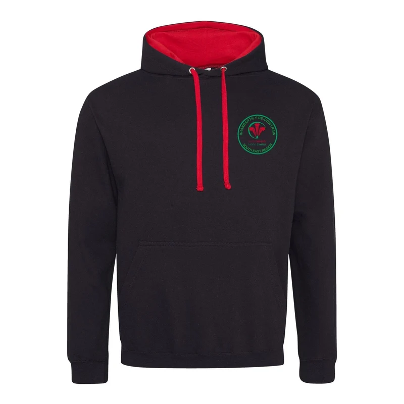 Swim Wales South East Regional Racing Series 2025 Hoodie - Jet Black/Fire Red