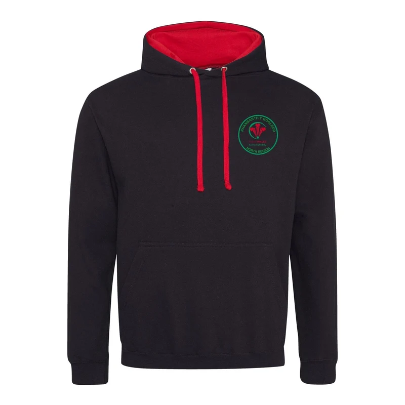 Swim Wales North Regional Racing Series 2025 Hoodie - Jet Black/Fire Red