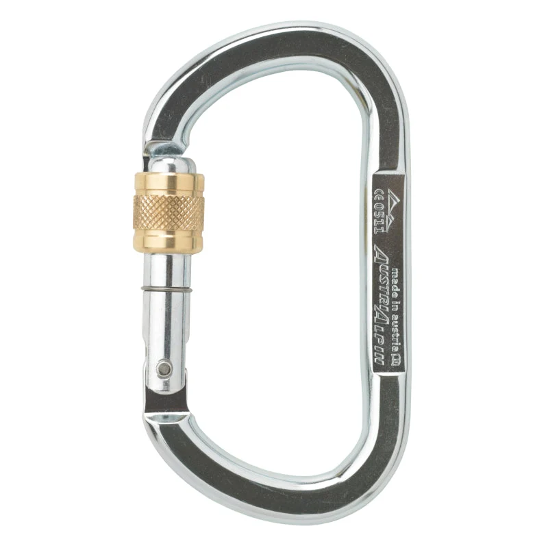 AustriAlpin Oval Asymm XL Screw Stahl-Karabiner