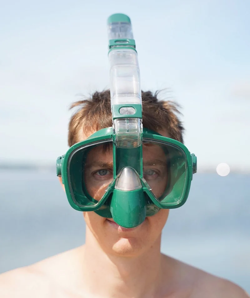 Watery Vollgesichtstauchmaske für Erwachsene - Pearl - Dunkelgrün