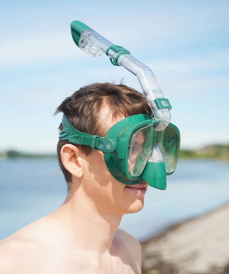 Watery Vollgesichtstauchmaske für Erwachsene - Pearl - Dunkelgrün