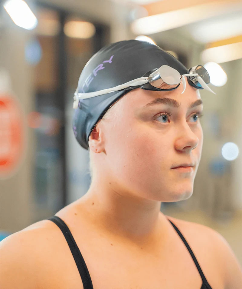 Watery Schwimmbrille - Proflex Swedish Mirror - Weiß/Silber