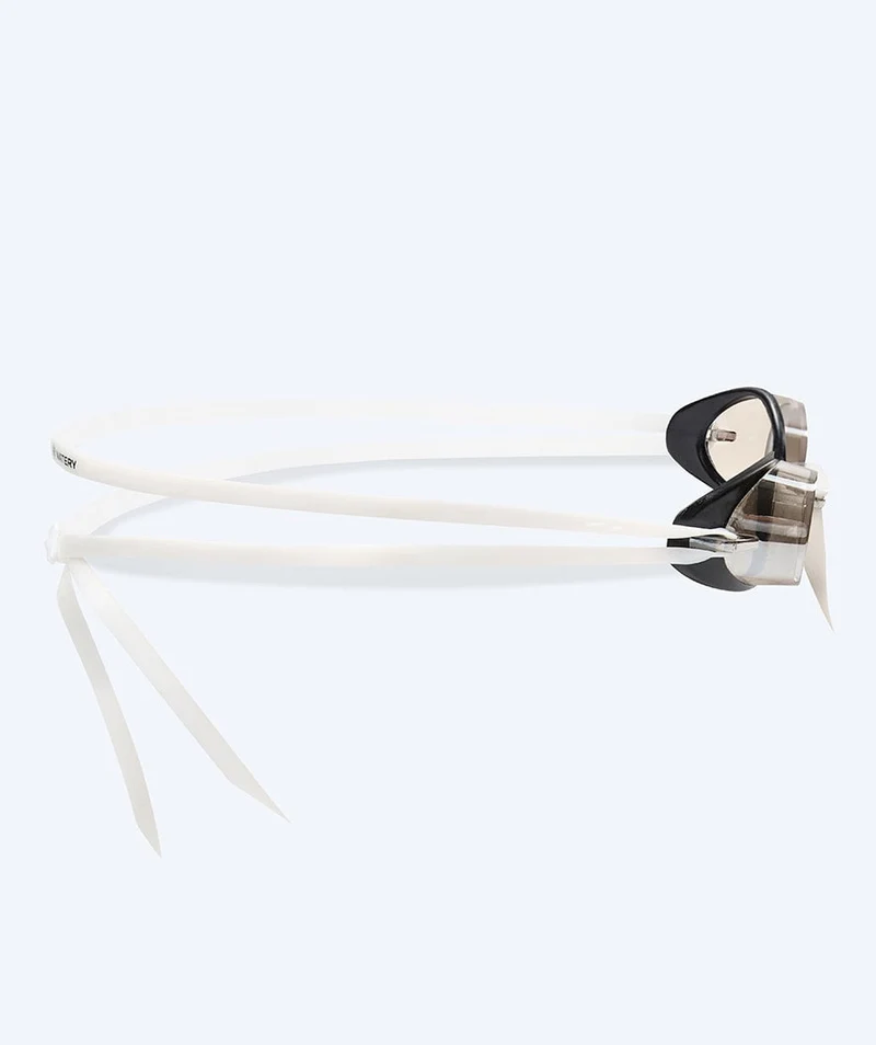 Watery Schwimmbrille - Proflex Swedish Mirror - Weiß/Silber