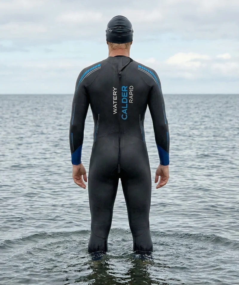 Watery Neoprenanzug für Herren - Calder Rapid - Schwarz/Blau