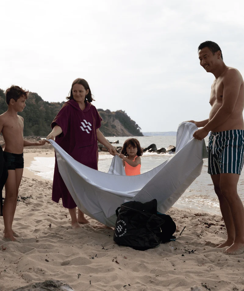 Watery Mikrofaser Badetuch (180 x 200 cm) - Eco Nebraska Family - Sand