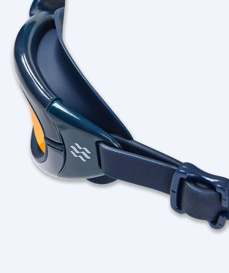 Watery Schwimmbrille für Kinder - Wade Mirror - Dunkelblau/Gold