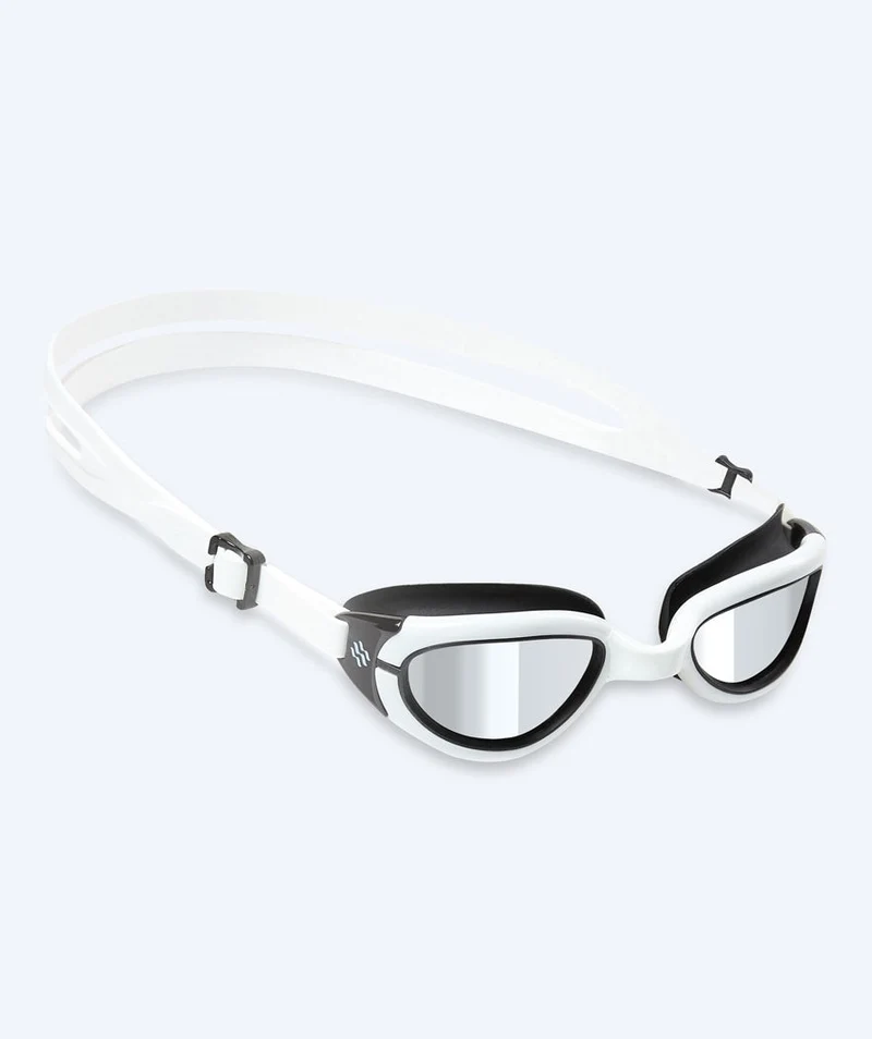 Watery Schwimmbrille für Kinder - Wade Mirror - Weiß/Silber