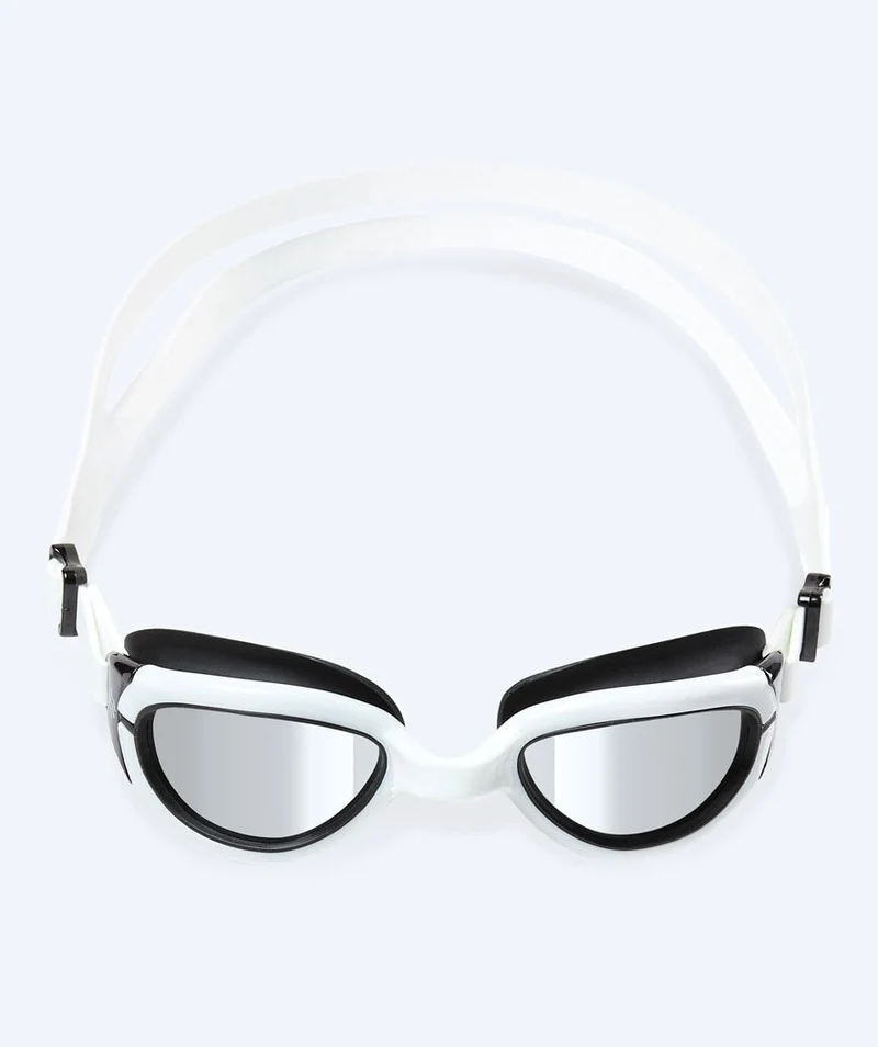 Watery Schwimmbrille für Kinder - Wade Mirror - Weiß/Silber